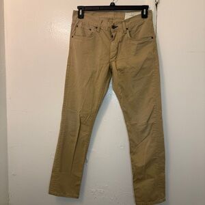 Rag & Bone Standard Issue Fit 2 Slim leg Chinos Tan Khaki Pants Men 39 Designer